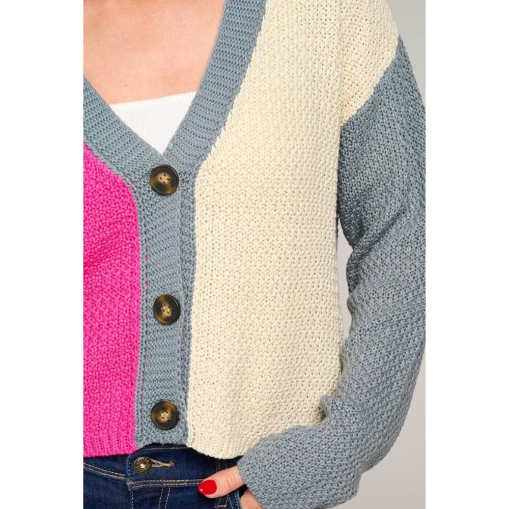 Color Block Cardigan - Picture 4 of 8